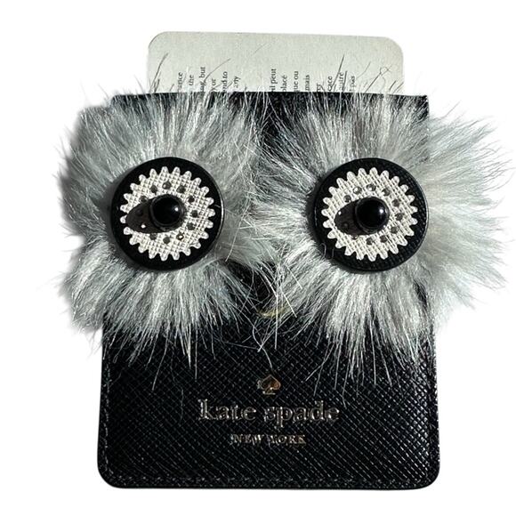 kate spade Accessories - Kate Spade - Penguin Phone Sticker Pocket, Black and Gray, NWOT